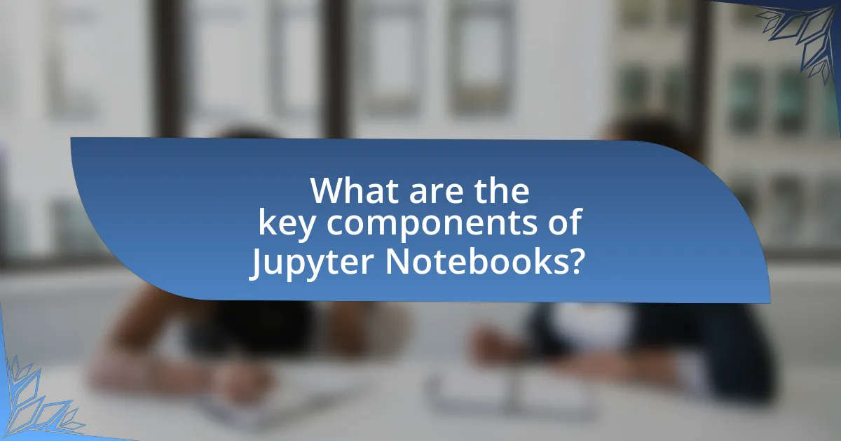 What are the key components of Jupyter Notebooks?
